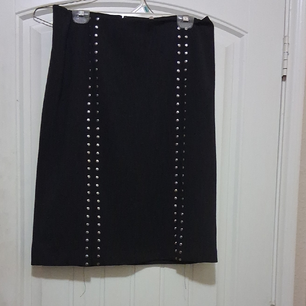 Calvin Klein Collection Black Embellished Mini Pencil Skirt